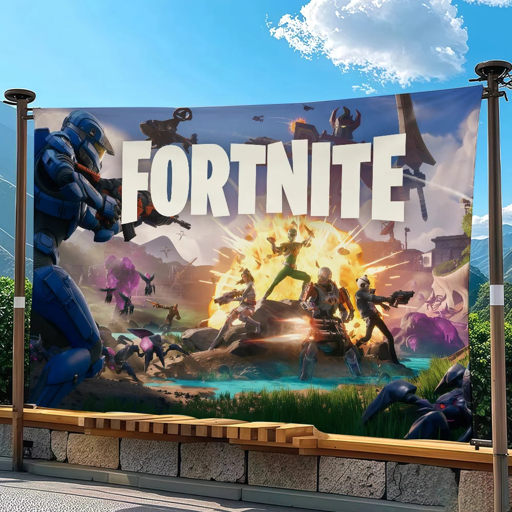 Adventure game F-FORTNITE Flag Suitable For Party Club Outdoor Interior Wall Art Decoration Banner Gift