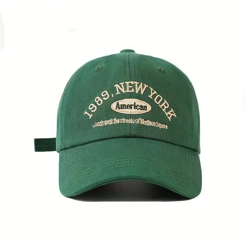 1989 Embroidery Soft Top Baseball Cap Women Sports Hat Man Unisex