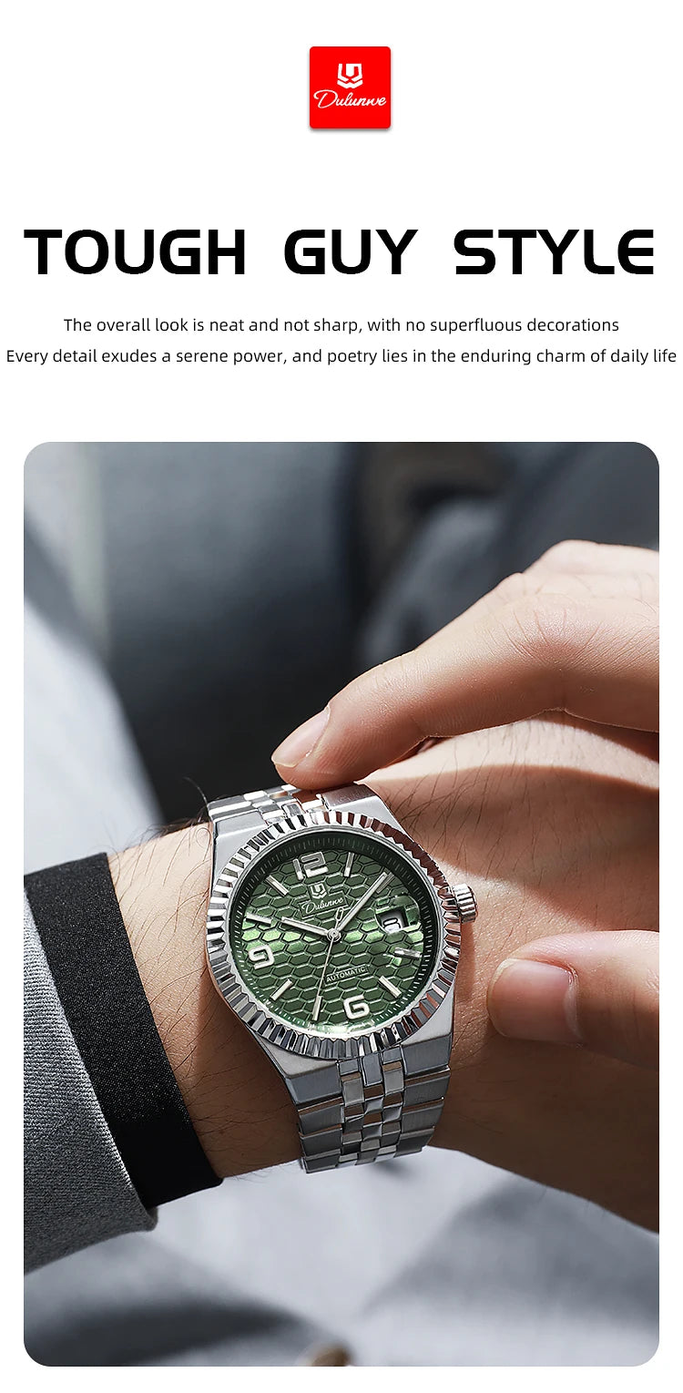 Luxury Automatic Mechanical Men's Watch Date Stainless Steel Man Watch Waterproof Luminous Business Watches For Men Reloj