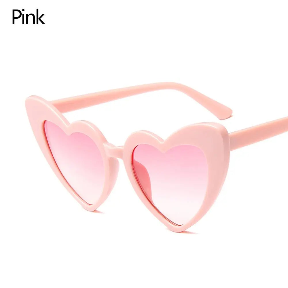 Heart Sunglasses Rimless Metal Frame Heart Shaped Sunglasses Gradient Lens Love Heart SunGlasses Women Eyewear UV400 Protection