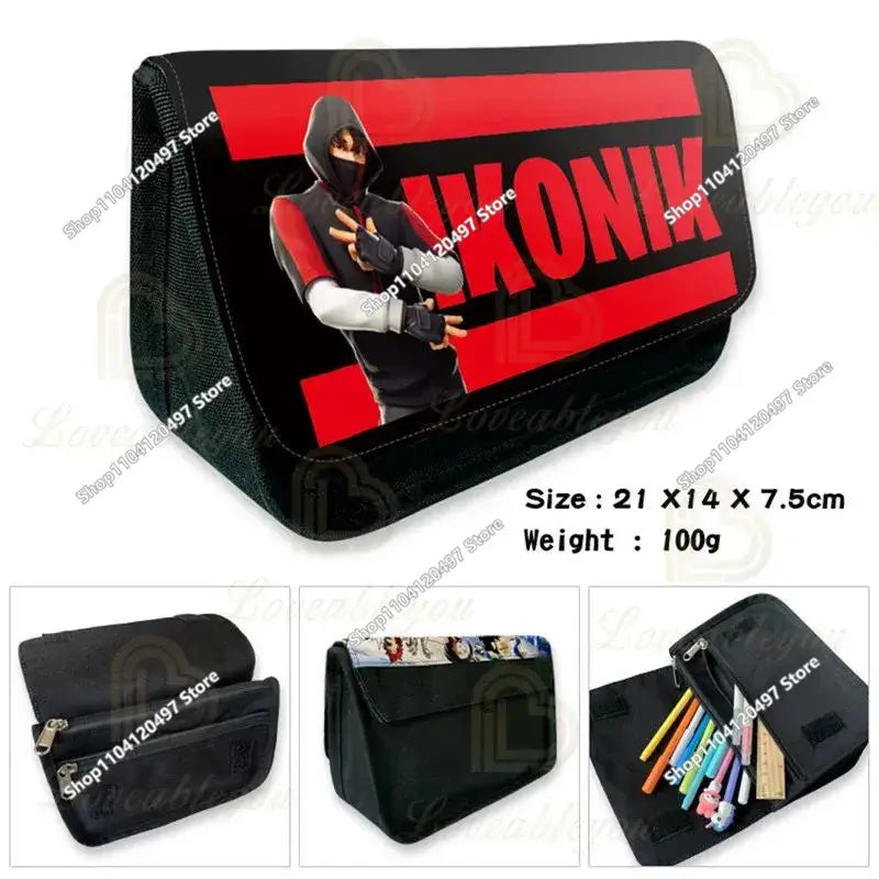 Estuche escolar Fortnite Victory Royale para niños y niñas, estuche para lápices de gran capacidad con Peely, Llama y héroes, caja para bolígrafos infantil, bolsa para niños y adolescentes