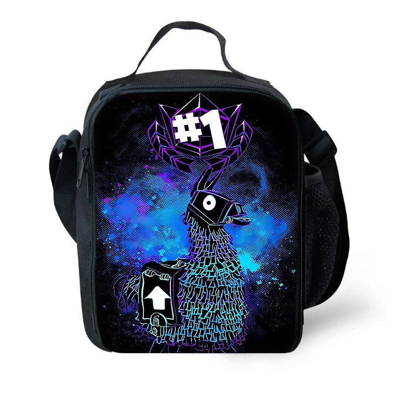 New Game FortniteS Child Insulated Large Capacity Bag for Boy and Girl Student Outdoor Picnic Reusable Thermal Cooler Lunch Box