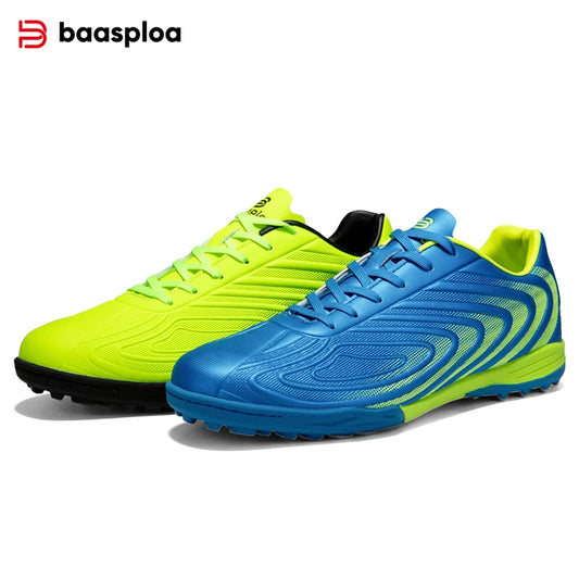 Baasploa Men's Football Shoes Brand Comfort Lightweight Turf Training Soccer Shoes Professional Male Soft Sneakers Non-Slip
