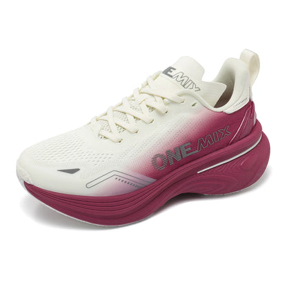 ONEMIX Nieuwe jogging- en hardloopschoenen voor dames en heren, lichte sneakers, wegschoenen, slijtvaste modieuze sportschoenen, fitnessschoenen