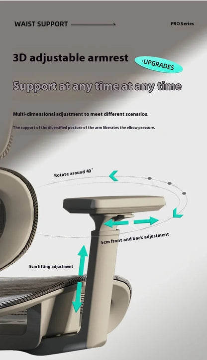 OEING High Back Ergonomic Office Chair with 3D Headrest, Adjustable Lumbar Support, 3D Armrests, Reclining Computer Gaming Chair