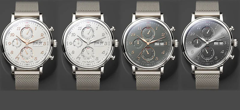 Luxury Brand Switzerland LOBINNI Perpetual Calendar Automatic Mechanical Men's Watches Sapphire Multi-function Clock L13019-8