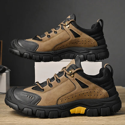HIKEUP Comode scarpe da trekking da uomo, scarpe da uomo impermeabili con suola in gomma, scarpe da escursionismo resistenti all’usura e antiscivolo