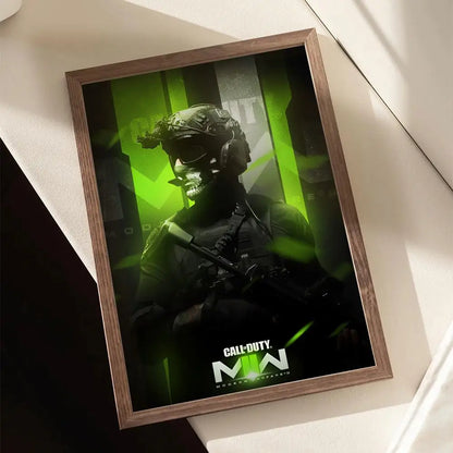 Call of D-DUTY Game Poster Stickers Painting Self-Adhesive Mural HD Wall Decals for Bedroom Living Room Home Decor Gift