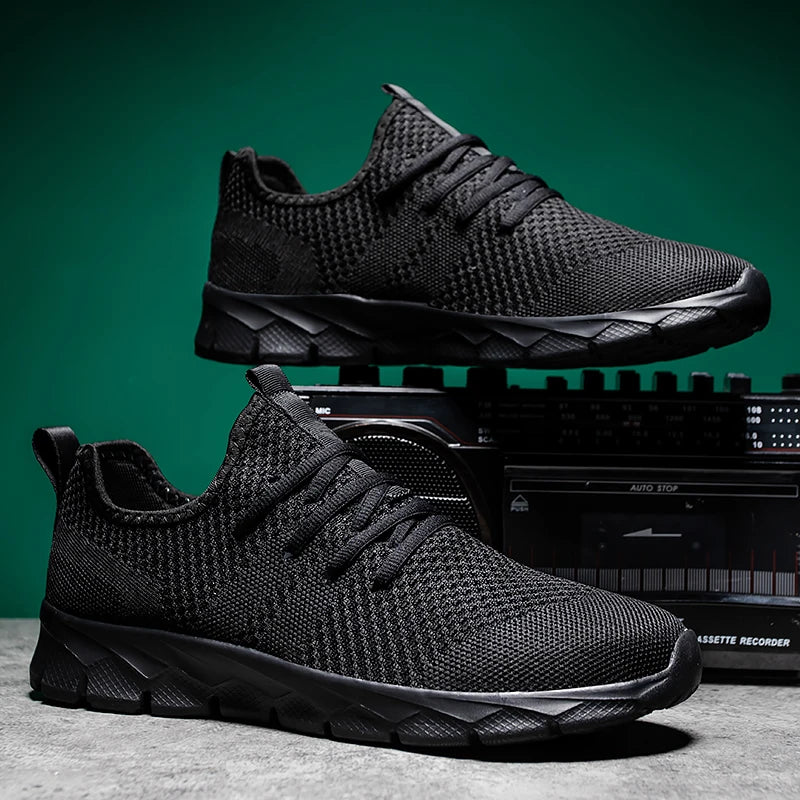 Zapatillas deportivas para hombre, ligeras y transpirables, para correr, para todas las estaciones, tallas grandes, clásicas, informales, deportivas, con suela gruesa, para caminar