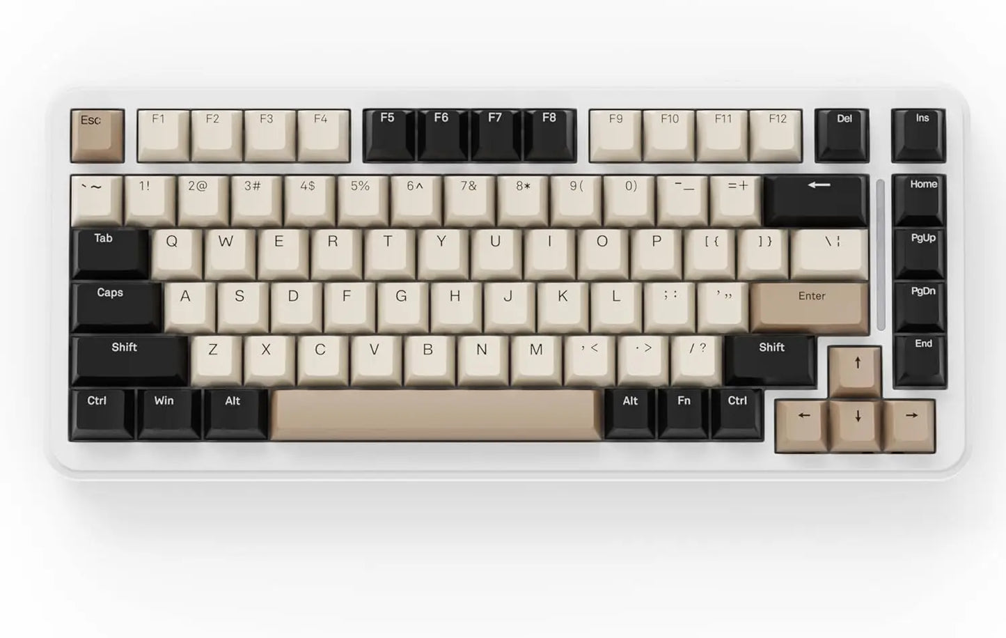 ATTACK SHARK M86 Wireless Mechanical Gaming Keyboard, 75% Gasket Hot Swappable RGB Mechanical Keyboard with Side-Printed PBT Keycaps, Tri-Mode Custom Gaming Keyboard