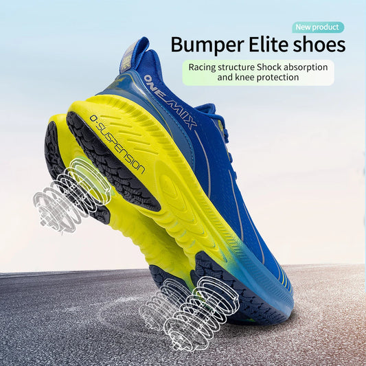ONEMIX Running Shoes for Men Outdoor Fitness Sport Shoes Anti-Skid Cushioned Ultra-Light Support Comfortable Trainers Sneakers