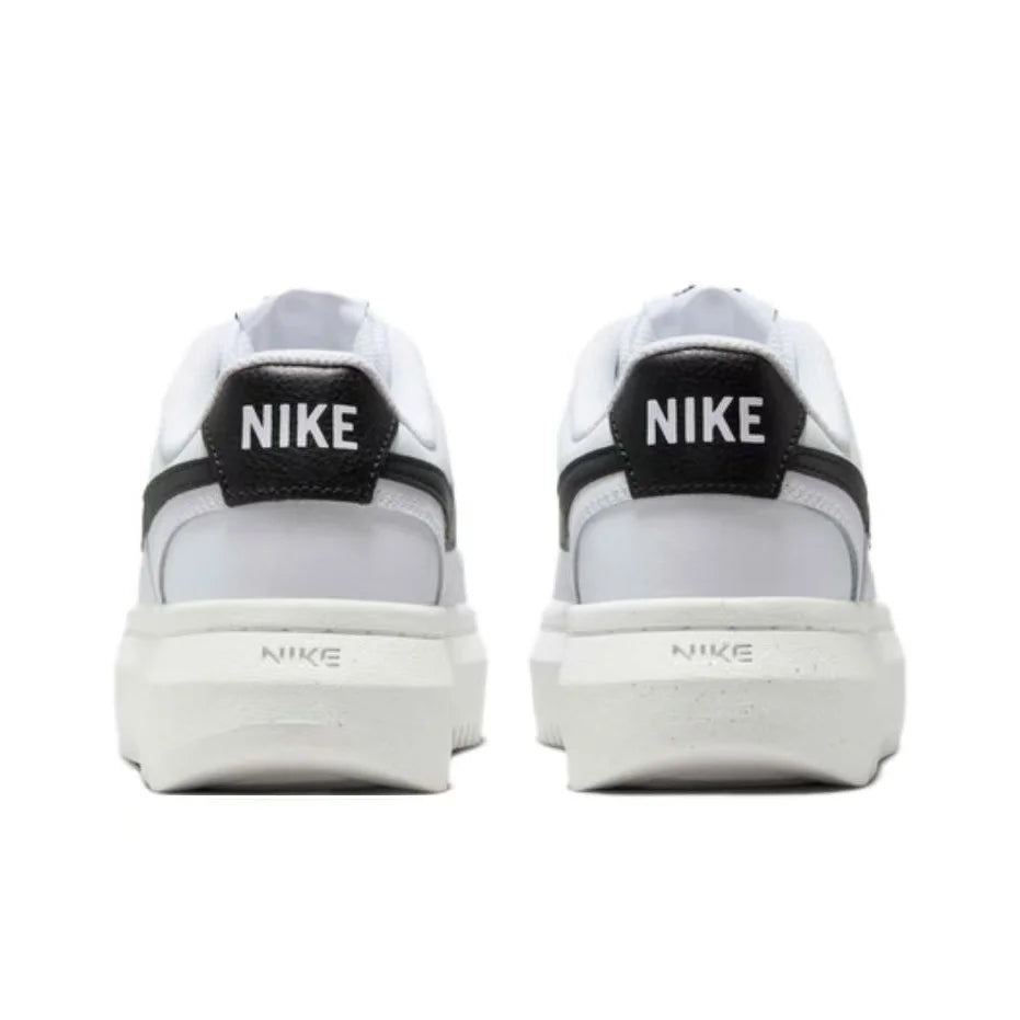 Zapatillas de baloncesto de caña baja para mujer Nike Court Vision Alta: suaves y cómodas, resistentes, en blanco y negro, DZ5394-107