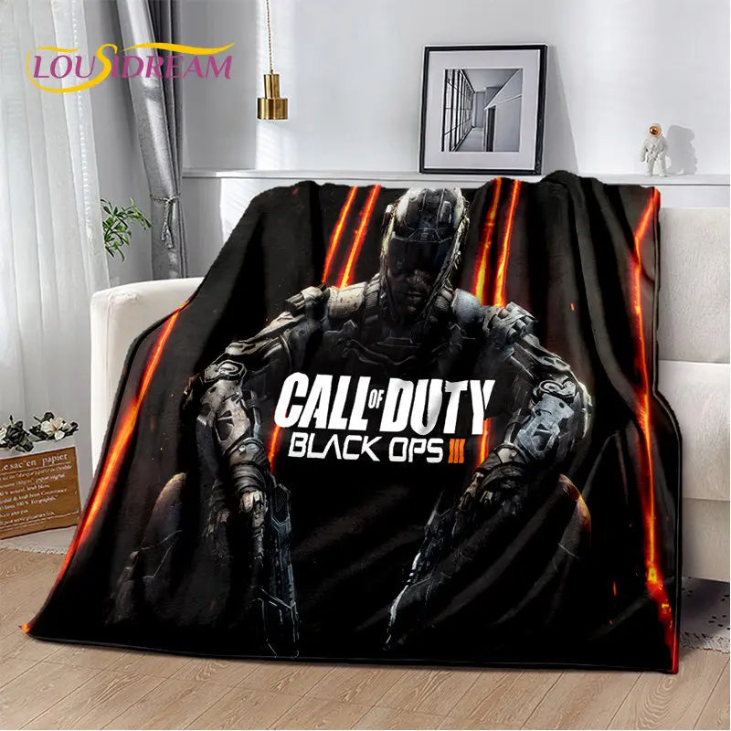 COD 3D, manta suave de felpa para gamers de Call of Duty, manta de franela para sala de estar, dormitorio, camas, sofá y oficina