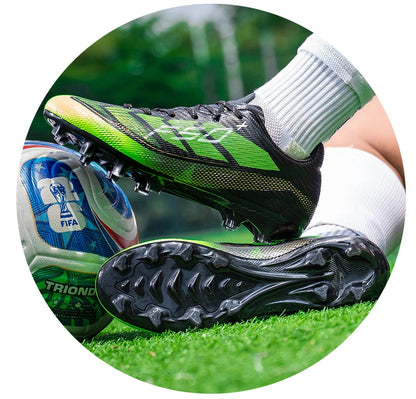 Chaussures de football pour hommes, crampons d'entraînement rapides pour terrain extérieur, chaussures de football à crampons pour terrain synthétique, baskets basses originales unisexes