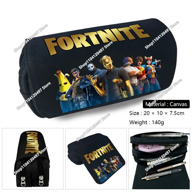 Victory Royale Student Boys Girls Fortnite Capacity Stationery Pencil Case Peely Llama Hero Children's Pen Box Kids Teen Bags