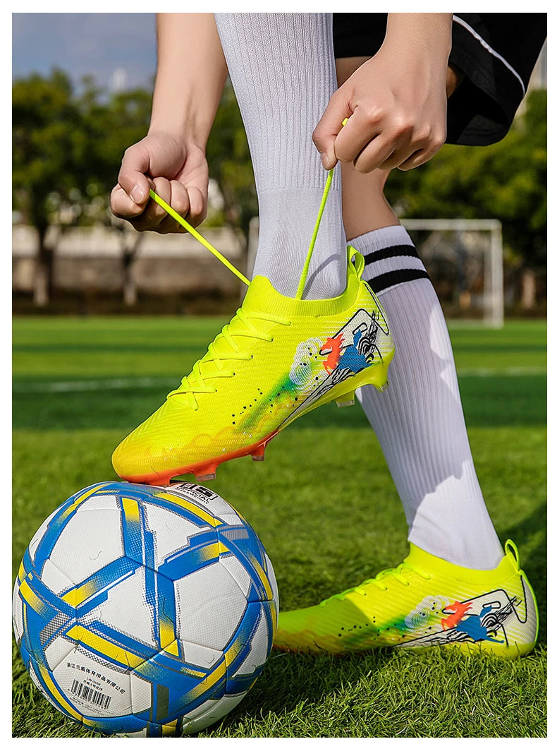 Moški nogometni čevlji za travo, ultralahki, športni, udobni, protizdrsni nogometni čevlji za odrasle, čevlji s špicami za zunanjo uporabo, športni, za futsal, trening in tekmo