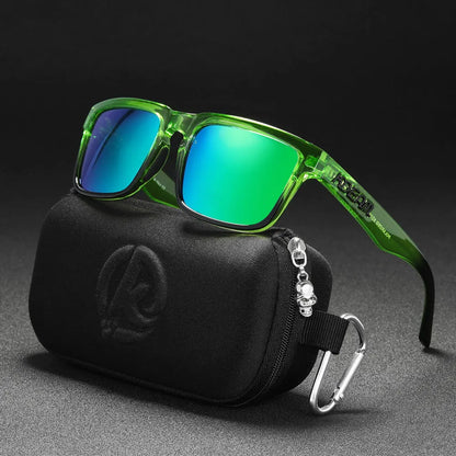Kdeam 2026 High Quality Polarized Sunglasses for Men Transparent Gray Frame Fashion Unisex Outdoor Luxury Eyeglasses For Couple