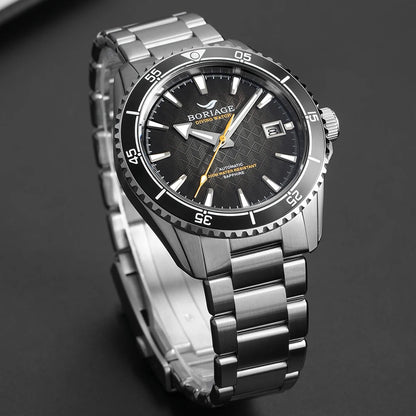 BORIAGE Fully automatic mechanical diving watch, 200m Water Resistance Miyuda 9015 movement men's watch