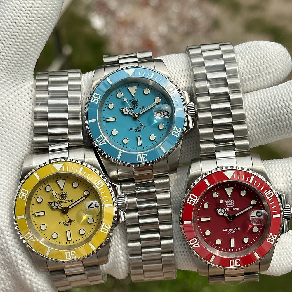 Steeldive New Watch SD1953C Water Ghost Diver Watch Men 300M Waterproof Sapphire Glass Ceramic Bezel NH35 Automatic Men Dive Wat