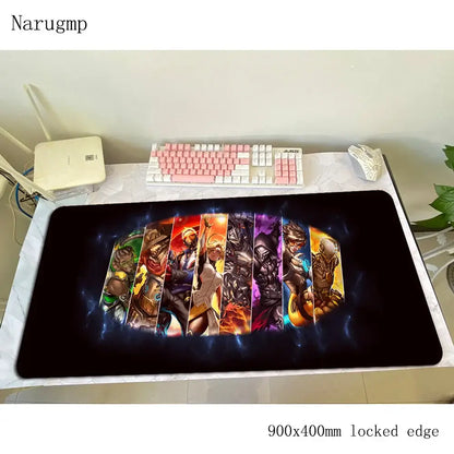 Tappetino mouse Overwatch regalo di compleanno, tappetino per computer 900x400x3mm, mousepad gaming grande, tappetino per mouse e tastiera per giochi PC gamer da scrivania