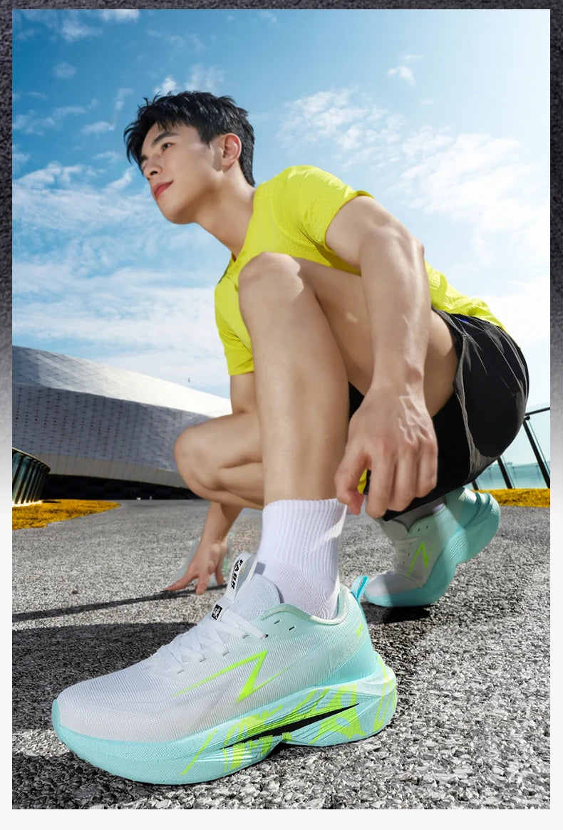 Marathon Men Running Shoes Sports Speciality Breathable Lightweight Women's Athletic Nonskid Carbon Board Comfortable Sneakers