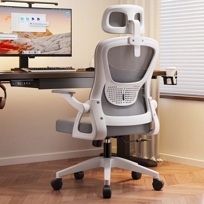 Ergonomic Swivel Office Chair Luxury Gaming Computer Chair with Armrests, Adjustable Height Home Office Desk Chair for Study and Living Room