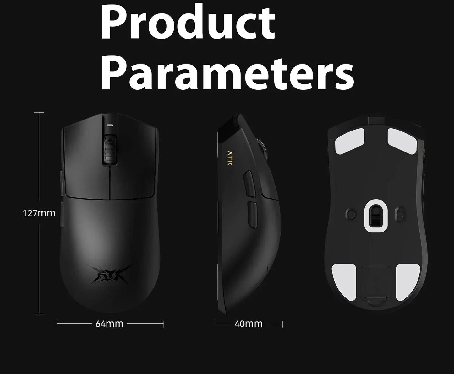 ATK Blazing Sky X1 V2 Wireless Gaming Mouse 8K Low Latency Lightweight FPS Esports Mouse for PC, Mac & Windows