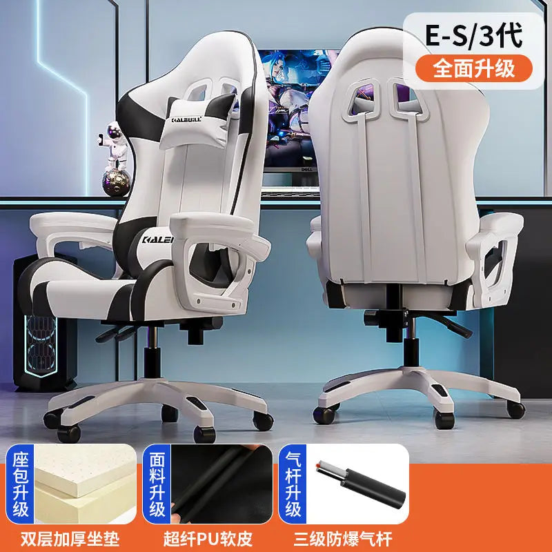 Ergonomic Gaming Chair Racing Style Computer Chair with Adjustable Armrests, Reclining Office Chair, E-Sports Chair for Home & Office