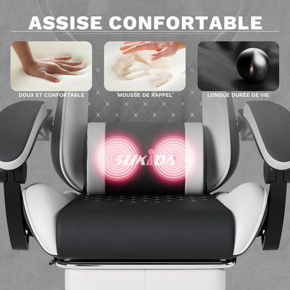 SUKIDA Gaming Chair Ergonomic Video Game Chair Comfortable Computer Chair with Footrest and Lumbar Support Office Chair