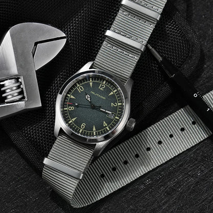 Militado ML08 Quartz Watch VH31/Ronda 515 Quartz Movement Vintage Watch Double Domed Sapphire Crystal BGW9 Luminous Men's Watch