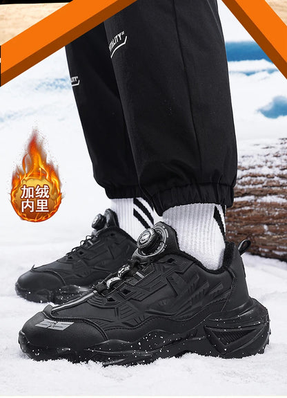 Herrenstiefel Neue Winterschuhe Warme Herrenschuhe Wasserdicht Rutschfest Plüsch-Sneaker Herren-Tennisschuhe Stiefel Herren-Sneaker Winter