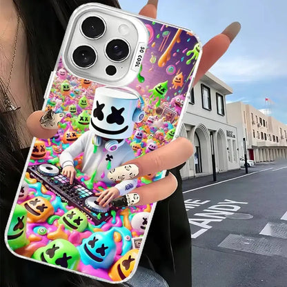 Cover F-Fortnites color argento per iPhone 17 16 15 14 13 12 11 Pro Max Plus