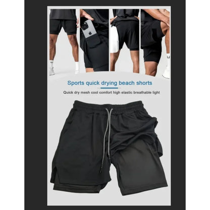 Dragon Ball Peripherie bedruckte Double-Shorts Majin Buu GOKU – amerikanische Sport-Shorts, bequeme, lockere und atmungsaktive Sommerhose für Herren