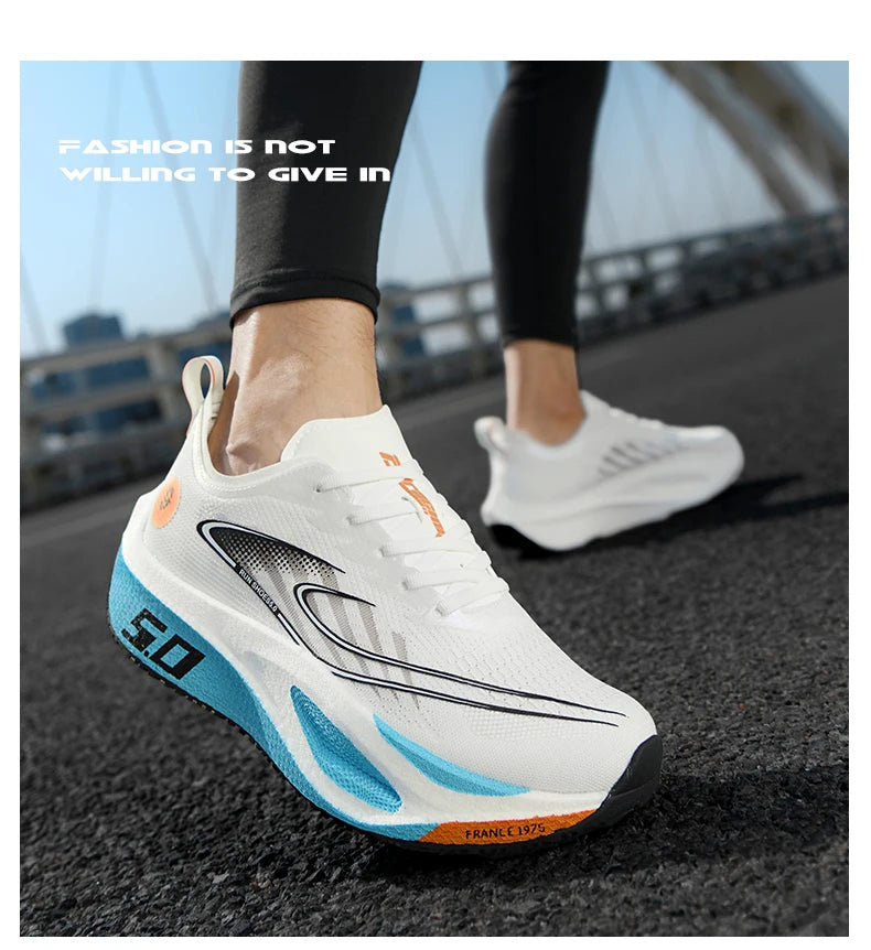 Unisex 2025 Full Carbon Plate Running Shoes Professional Marathon Racing Lightweight Bounce Cushion Breathable Sports Sneakers