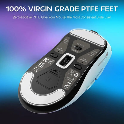 Mouse de gaming wireless Bluetooth Attack Shark X3Pro, PixArt PAW3395, 26000dpi, mouse optic, conexiune tri-mode, mouse de gaming cu macrocomenzi