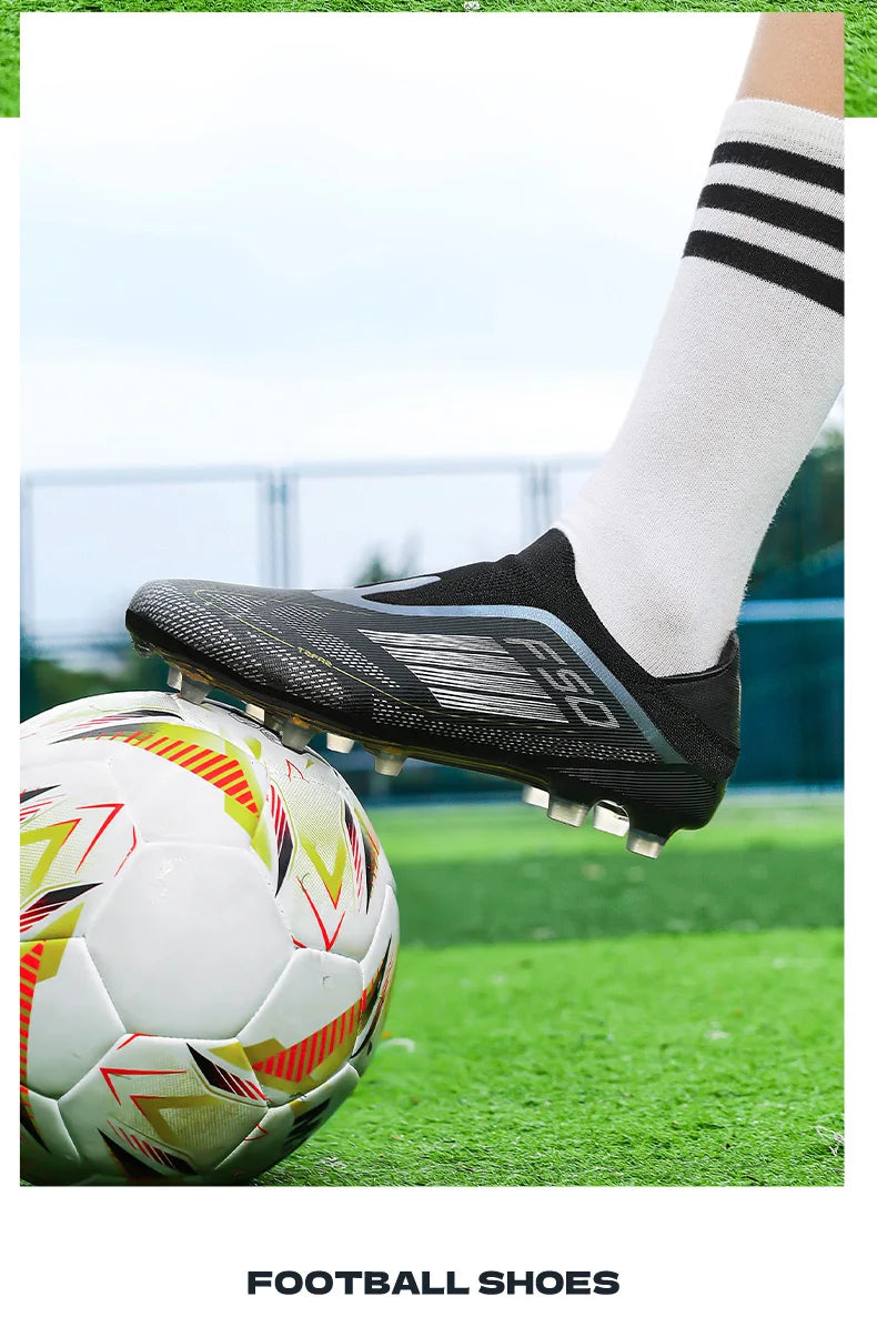 Men's Soccer Shoes Training Football Boots Indoor Sneakers TF Long Spikes Match Futsal Ultralight Breathable Cleats Drop Shipping