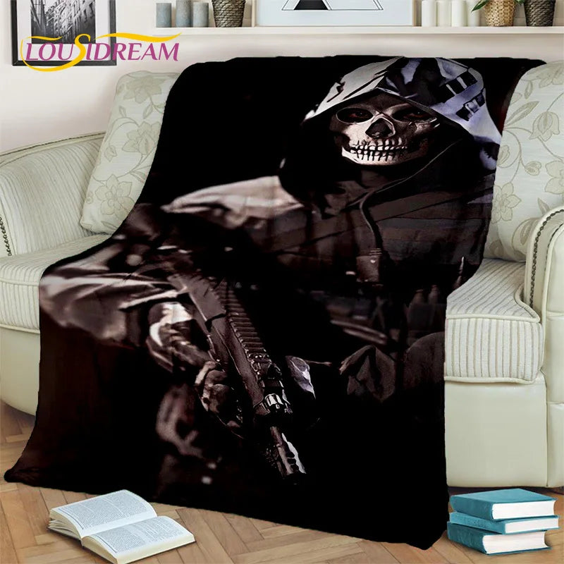 3D Call of Duty,COD Game, Gamer HD Blanket,Soft Throw Blanket for Home Bedroom Bed Sofa Picnic Travel Office Cover Blanket Kids
