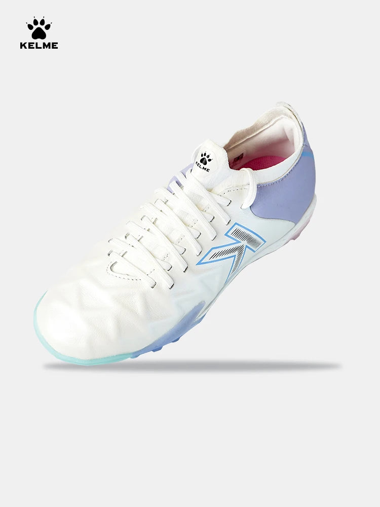 Kelme Men Training Tf Broken Nails Soccer Shoes Artificial Grass Anti-slippery Youth Football Shoes Calfskin Competition Shoes