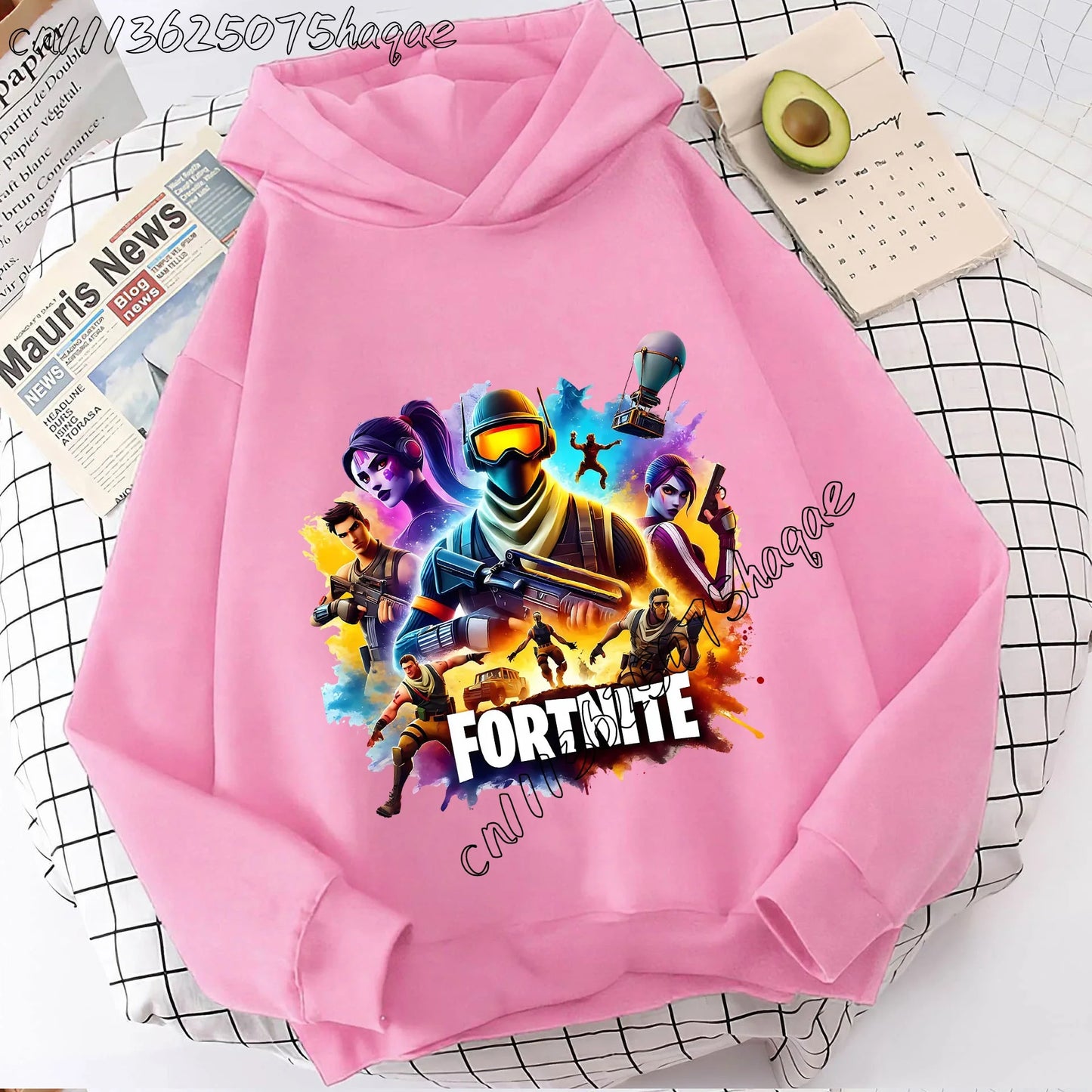 Fortnites Kids  Hooded Coats Anime Fortress Night Sweatshirts Game Spring Autumn Hoodies Sportwear Children Clothes Gift