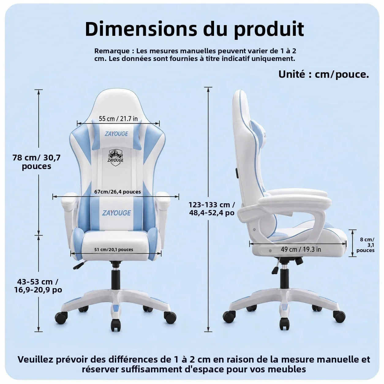 AOLIVIYA Gaming Reclining Office Chair Home Computer Rotating Lifting Backrest Internet Cafe E Sports Game Seat With Footrest