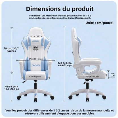 AOLIVIYA Gaming Reclining Office Chair Home Computer Rotating Lifting Backrest Internet Cafe E Sports Game Seat With Footrest