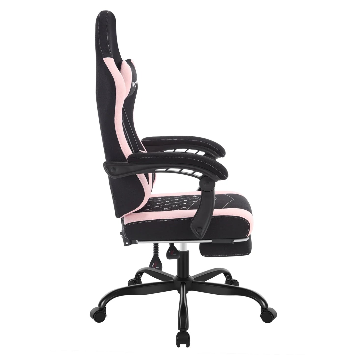WOLTU Swivel Computer Chair with Massage Function Ergonomic Office Chair with Pillow & Footrest Height Adjustable Gaming Chair