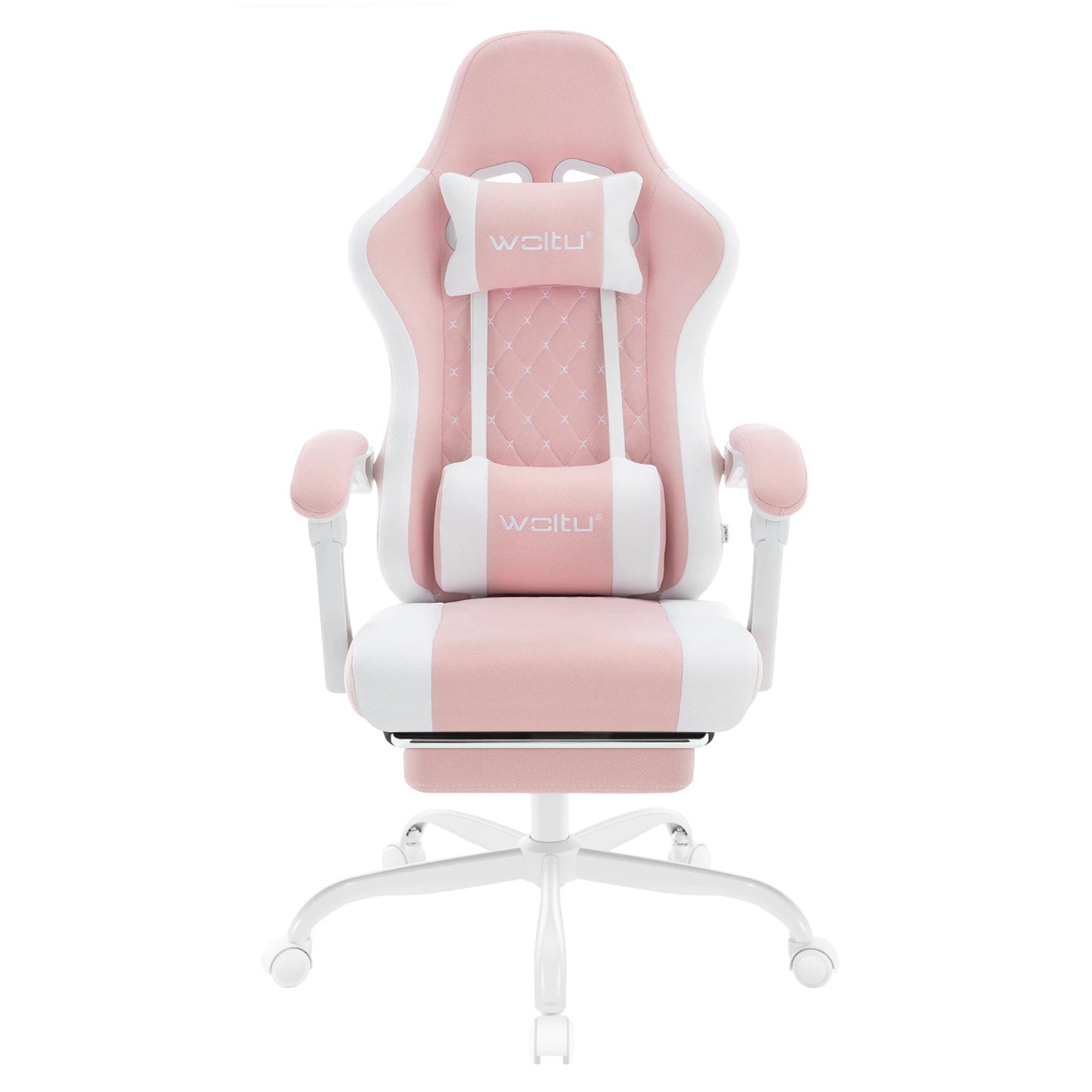 WOLTU Swivel Computer Chair with Massage Function Ergonomic Office Chair with Pillow & Footrest Height Adjustable Gaming Chair