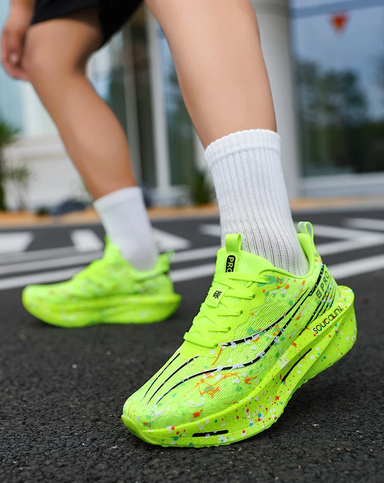 2026 Air Cushion Jogging Running Shoes Carbon Plate Marathon Men's Sports Breathable Lightweight Women's Non-Slip Sneakers