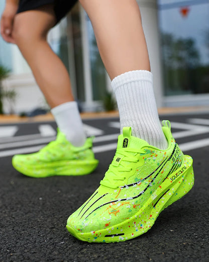 2026 Air Cushion Jogging Running Shoes Carbon Plate Marathon Men's Sports Breathable Lightweight Women's Non-Slip Sneakers