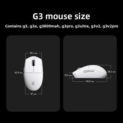 Ratón inalámbrico MCHOSE G3 V2 PRO Bluetooth trimodo ergonómico y ligero para portátil, oficina, gaming y accesorios de ordenador