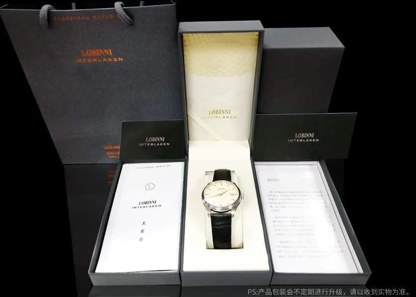 Luxury Brand Switzerland LOBINNI Perpetual Calendar Automatic Mechanical Men's Watches Sapphire Multi-function Clock L13019-8
