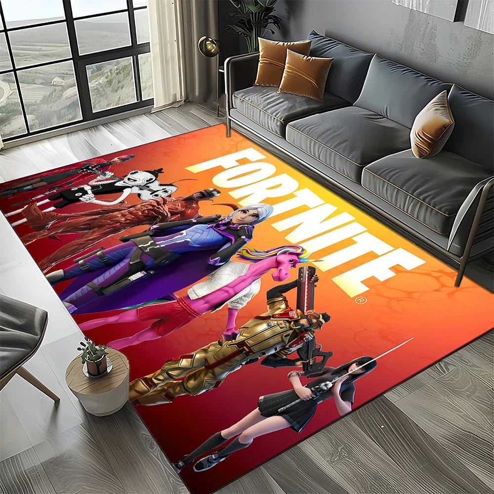 2025 Games 3D F-Fortnite Cartoon Carpet Rug for Living Room Bedroom Home Sofa Decoration,Kids play Area Rug Non-slip Floor Mat