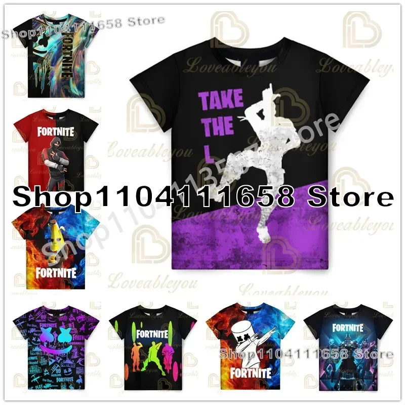 Birthday Gifts 3D Print Banana Peely Team Leader Bear F-Fortnite T Shirt T-shirt Men's Tee Battle Royale Game Summer Tops