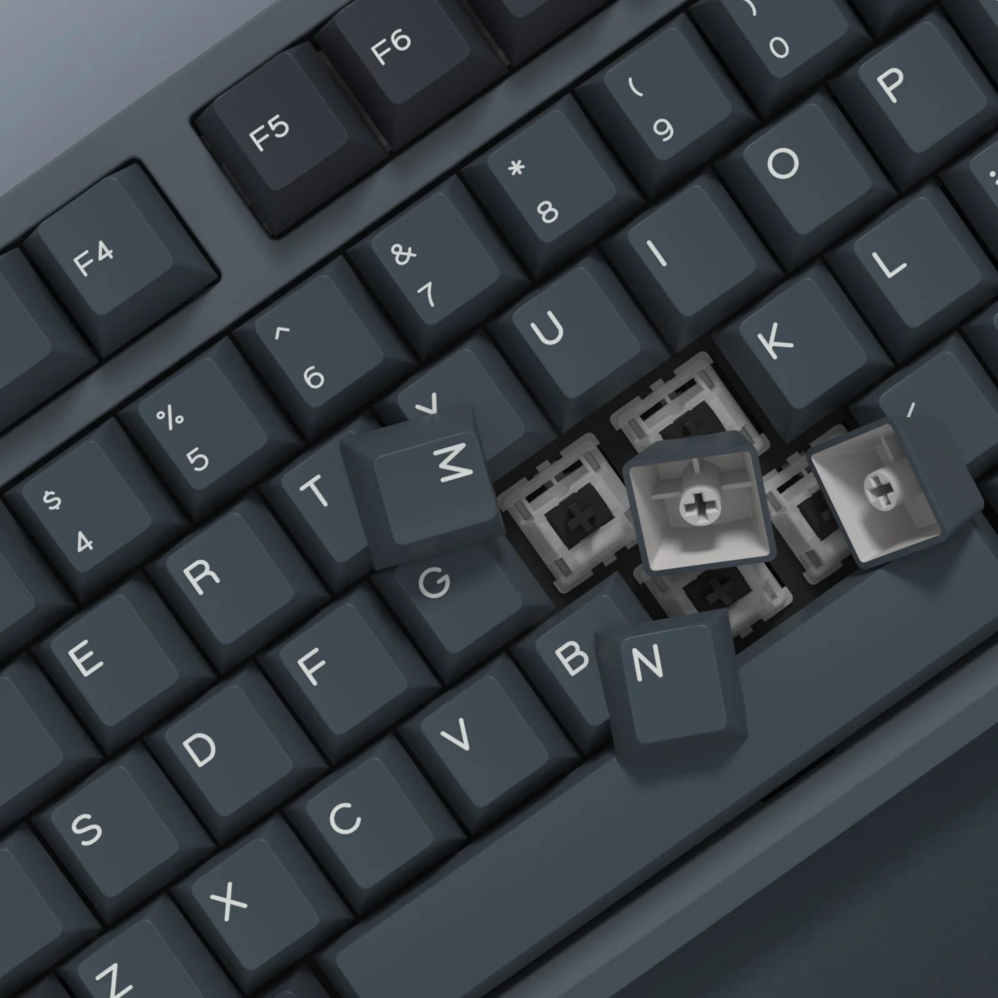 KBDiy 174 Tasten/Set PBT GMK Apollo Tastenkappen, Double-Shot, minimalistisches ISO-Cherry-Profil, für mechanische Gaming-Tastaturen, Tastenkappen für MX